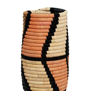 Peach Mstari Vase with Glass Insert