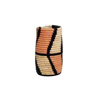 Peach Mstari Vase with Glass Insert