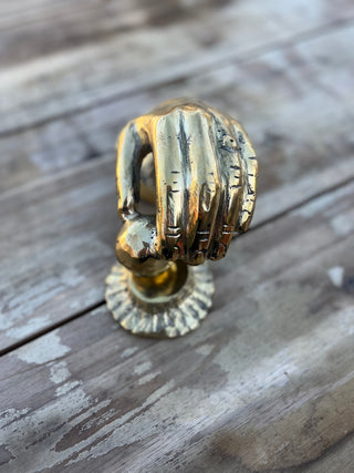 Vintage Brass Hand Door Knocker