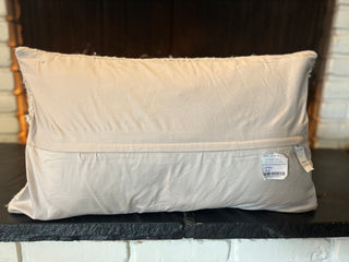 Konya Lumbar Cream Hemp Pillow Cover