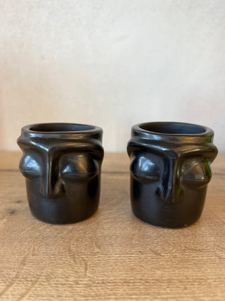 Handmade Mini Clay Face Cup